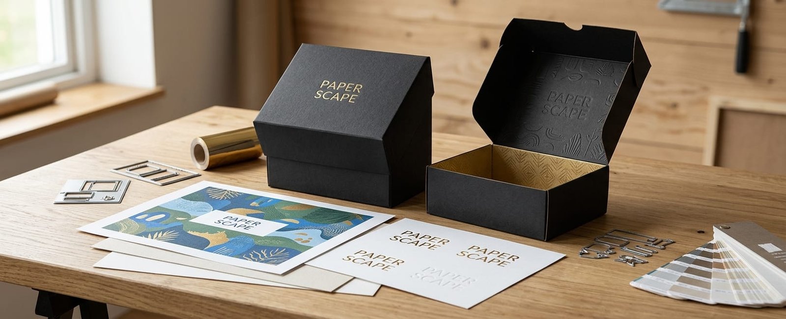 Printing and finishing services for custom paper packaging