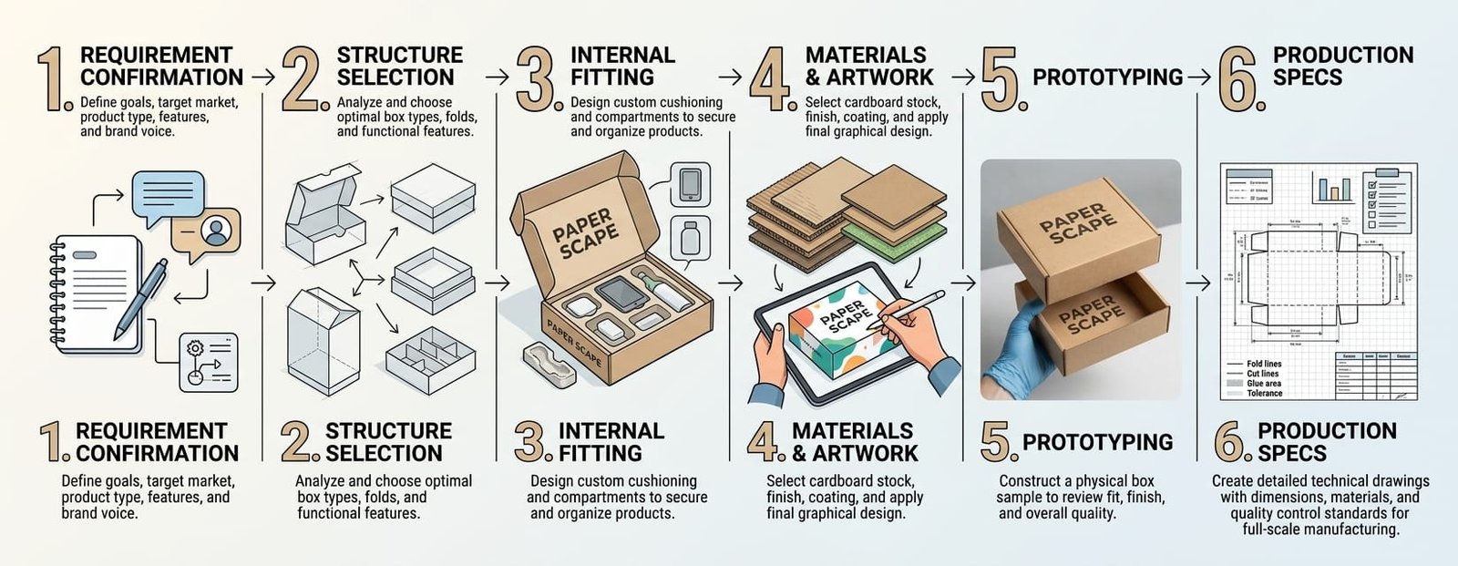 Structural packaging design process from product requirements to production specification